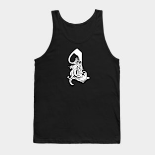 illustration of L font vintage style hand drawing design Tank Top